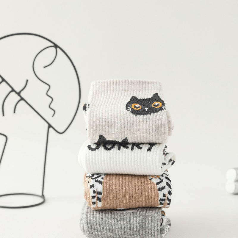 Sokken Met Cartoonkat