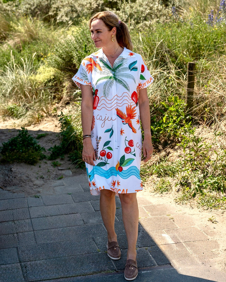 Tropical Shirt Dress