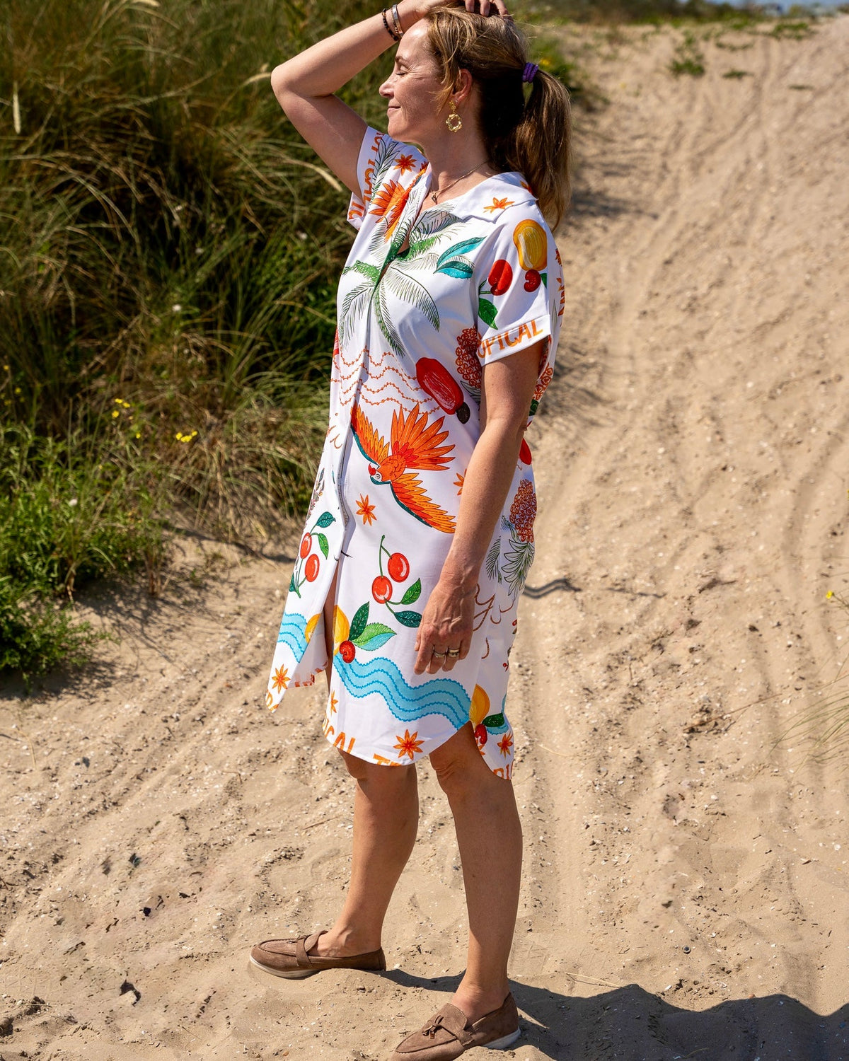 Tropical Shirt Dress