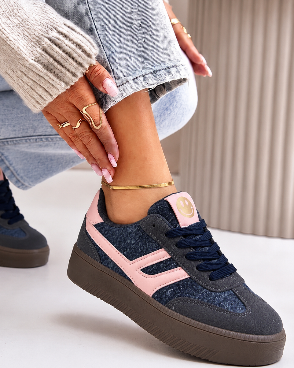 Keep Smiling Sneaker - Blue