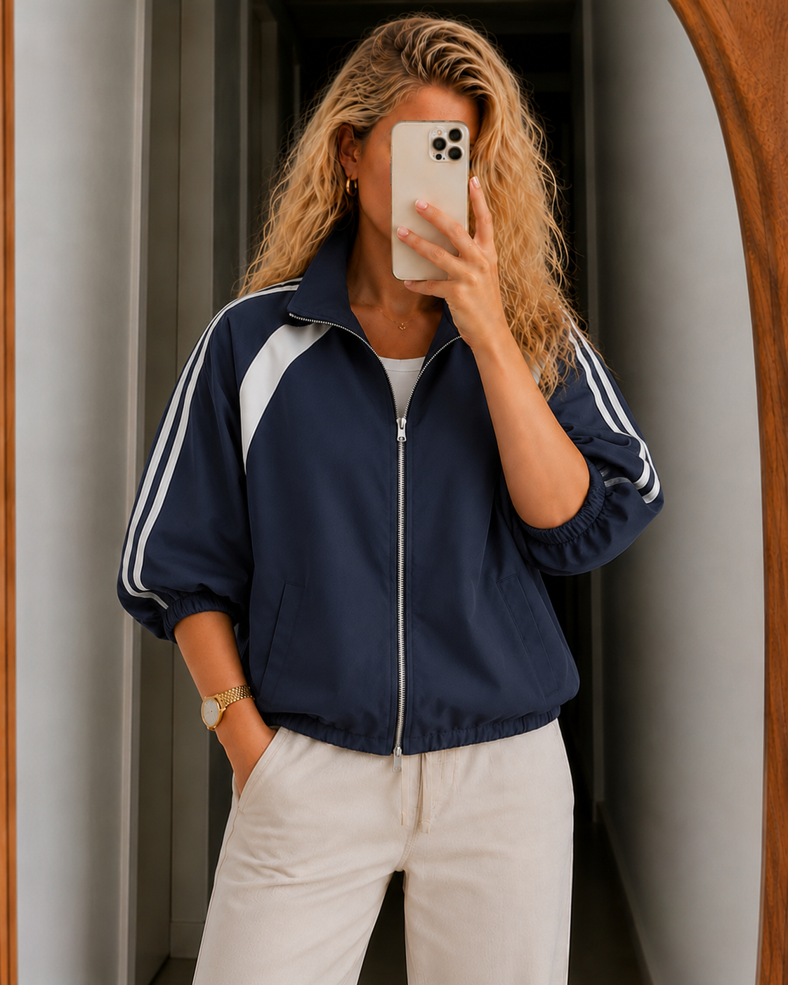 Cropped Bomber Jacket