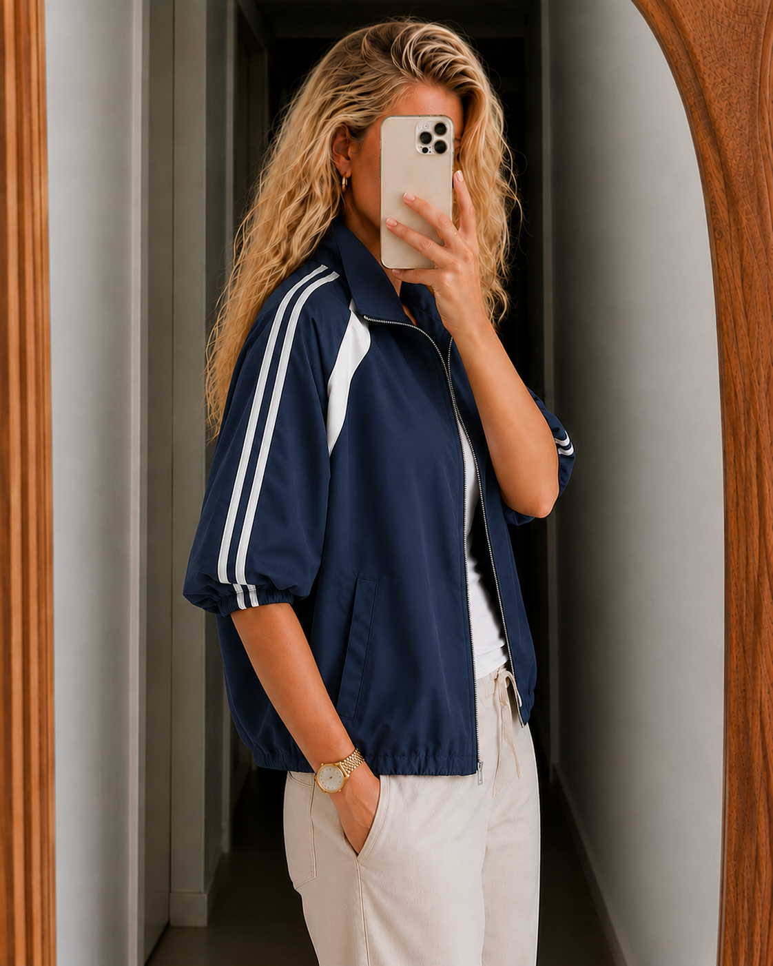 Cropped Bomber Jacket
