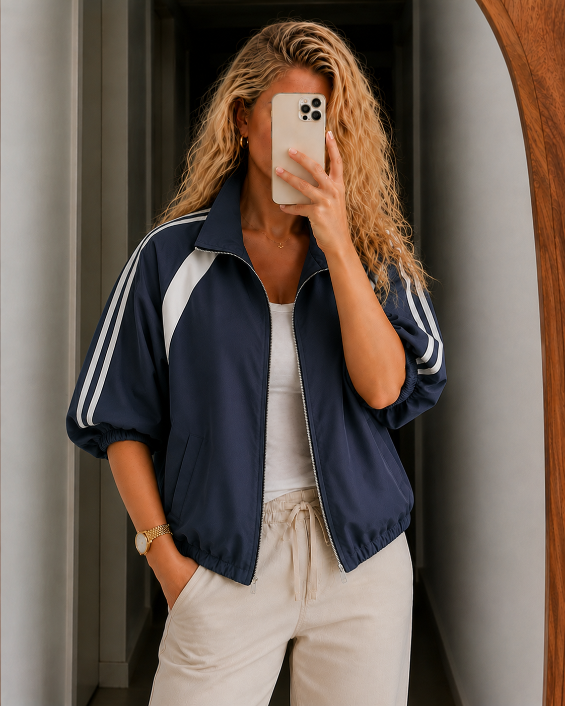 Cropped Bomber Jacket