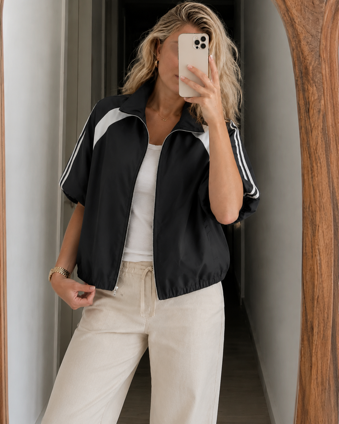 Cropped Bomber Jacket