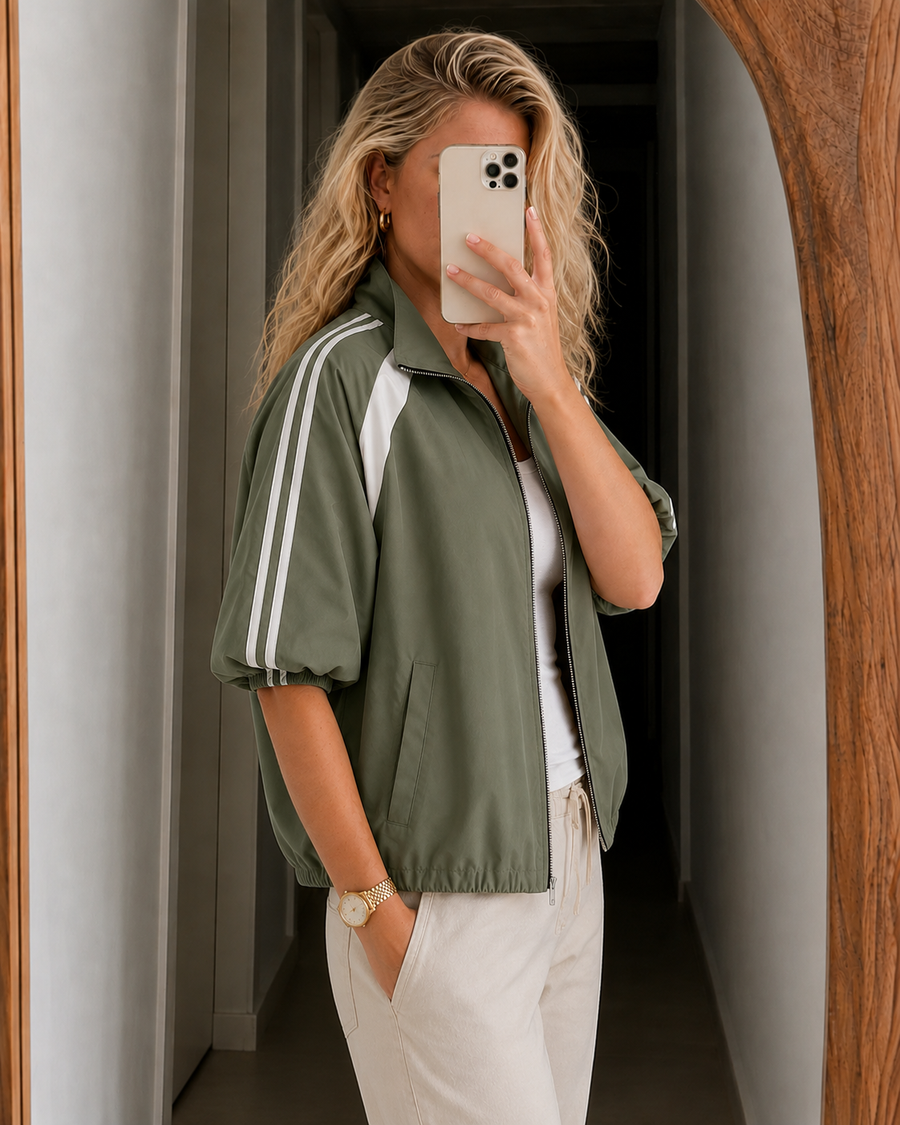 Cropped Bomber Jacket