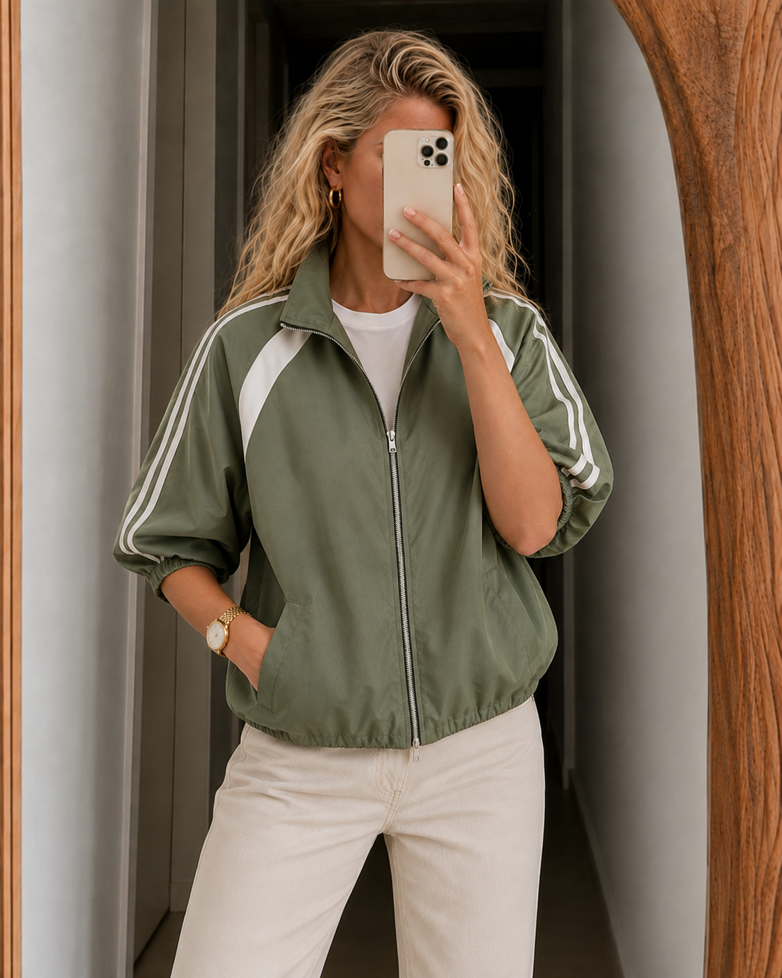 Cropped Bomber Jacket