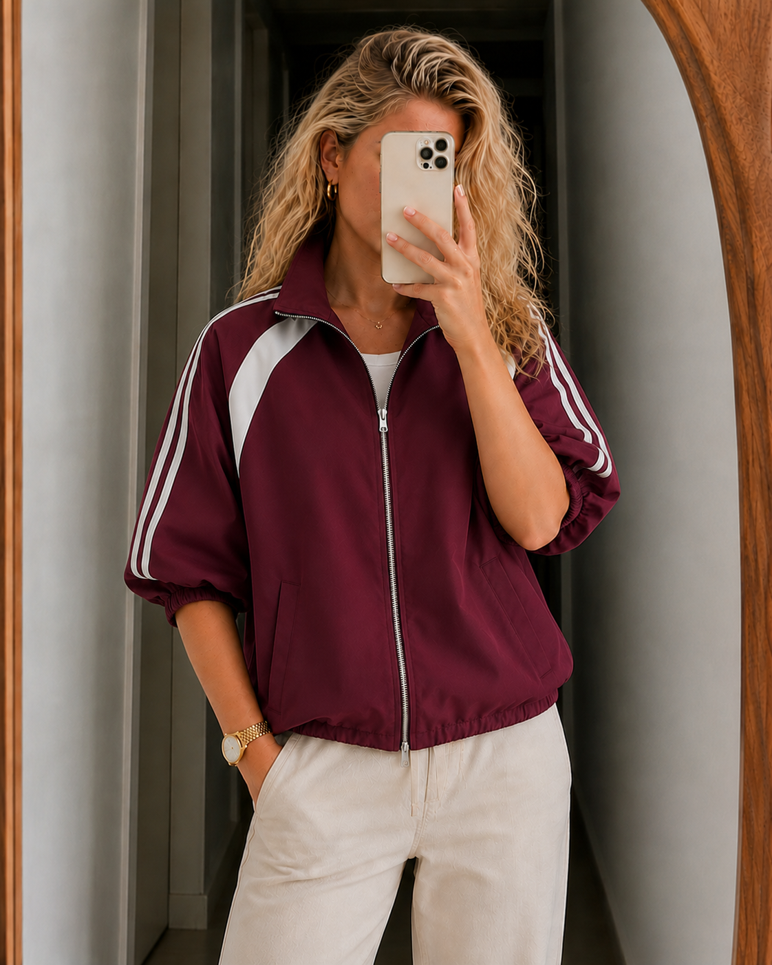 Cropped Bomber Jacket