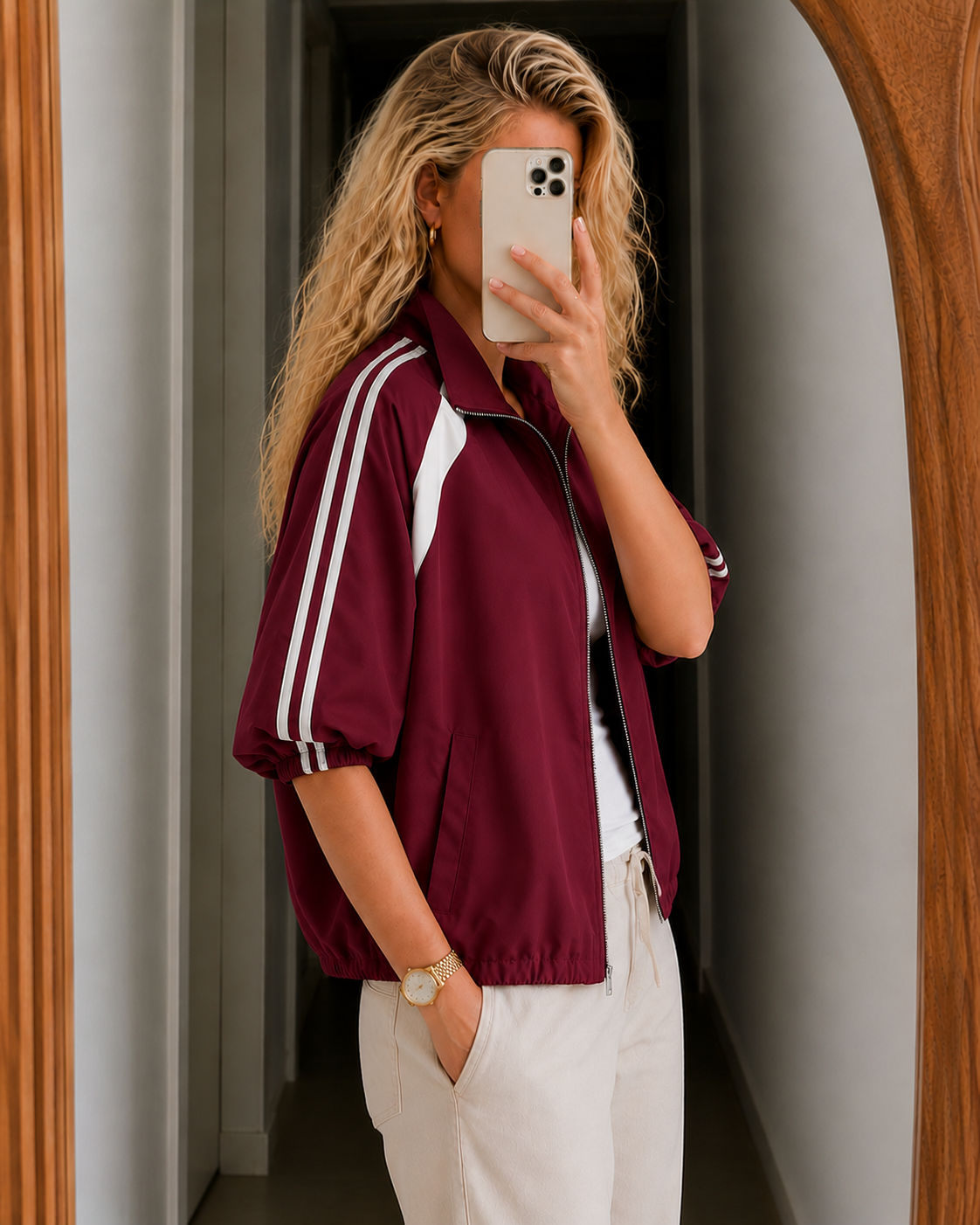Cropped Bomber Jacket