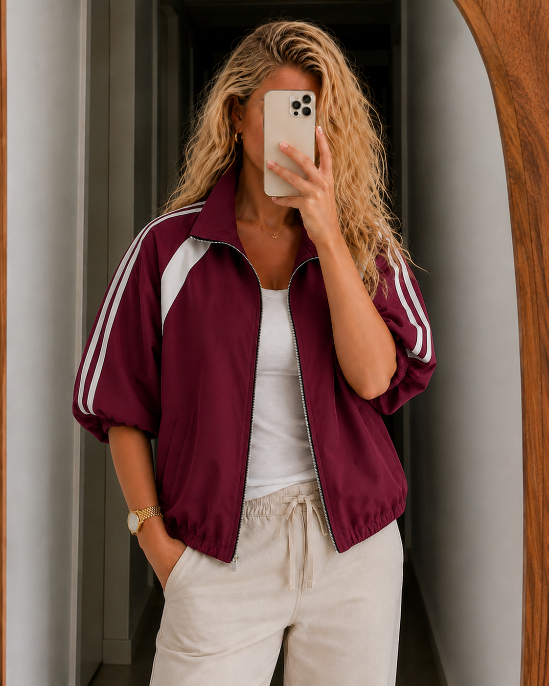 Cropped Bomber Jacket