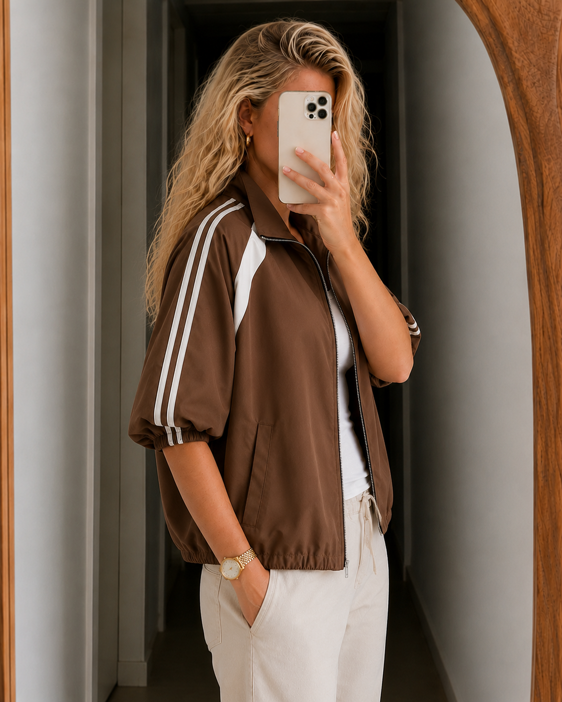 Cropped Bomber Jacket