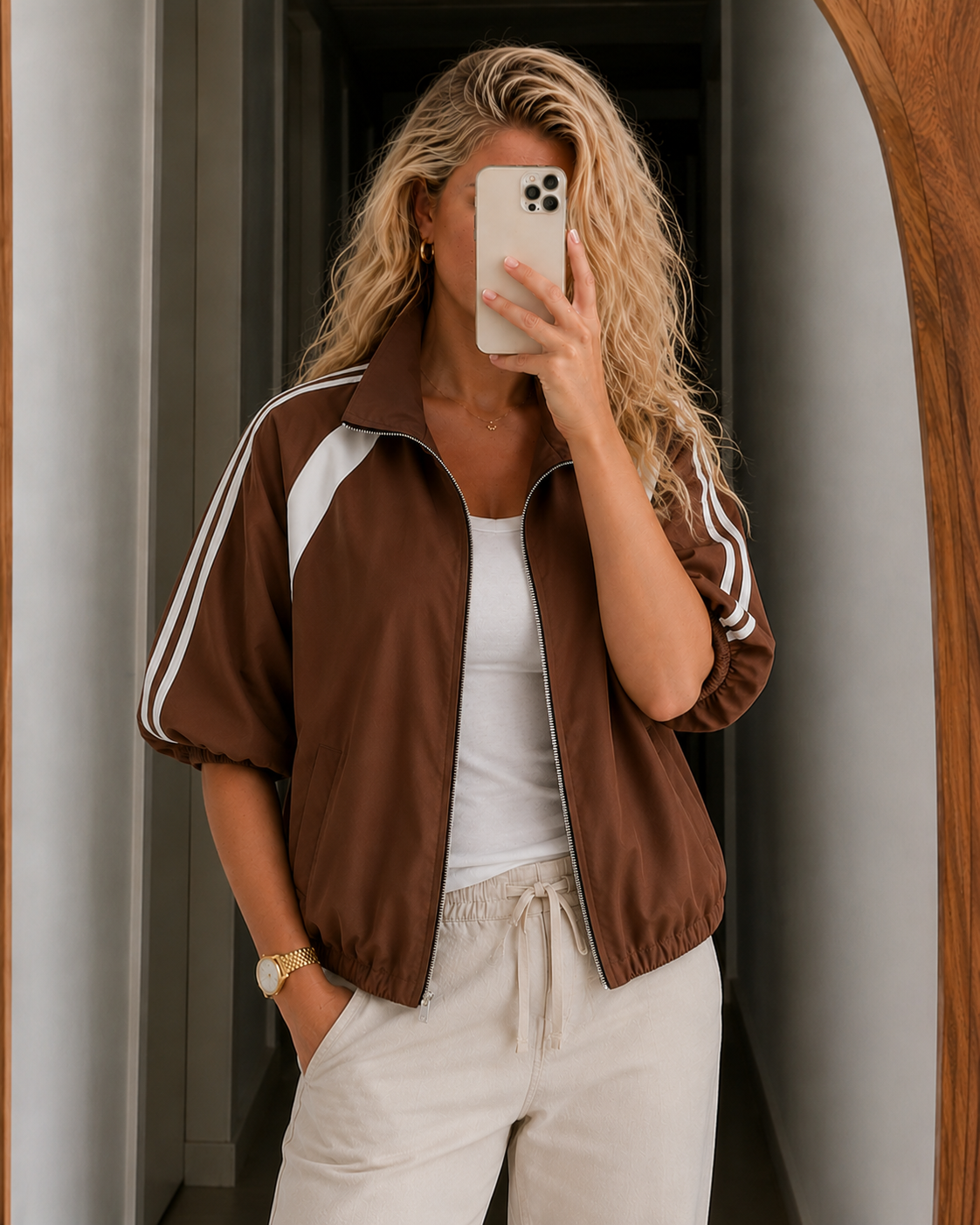 Cropped Bomber Jacket