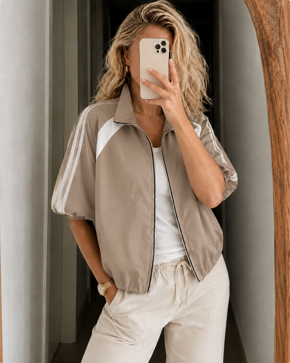 Cropped Bomber Jacket