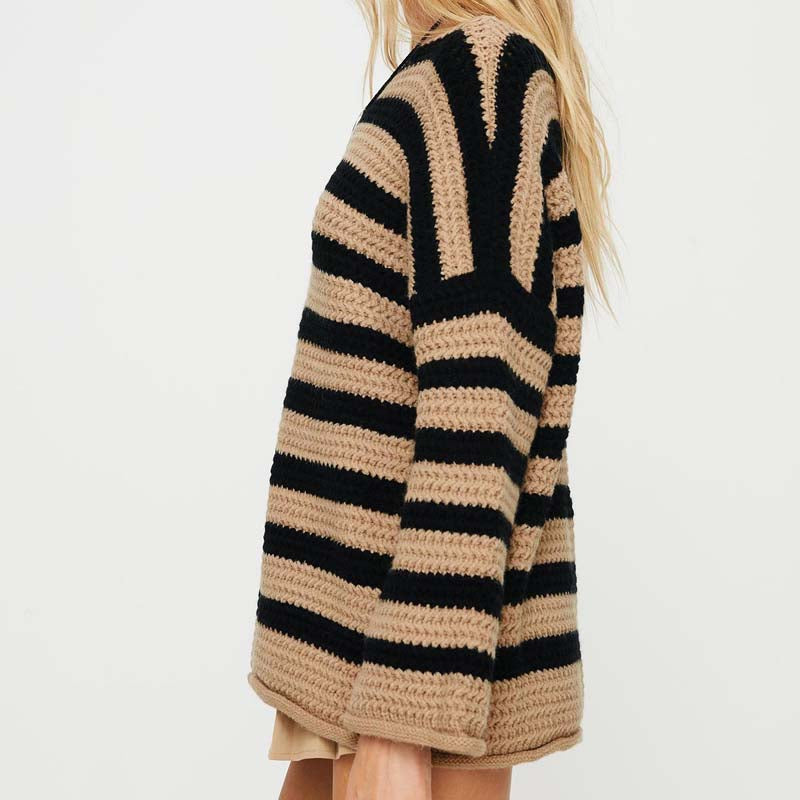 Casual Gestreepte Gebreide Trui